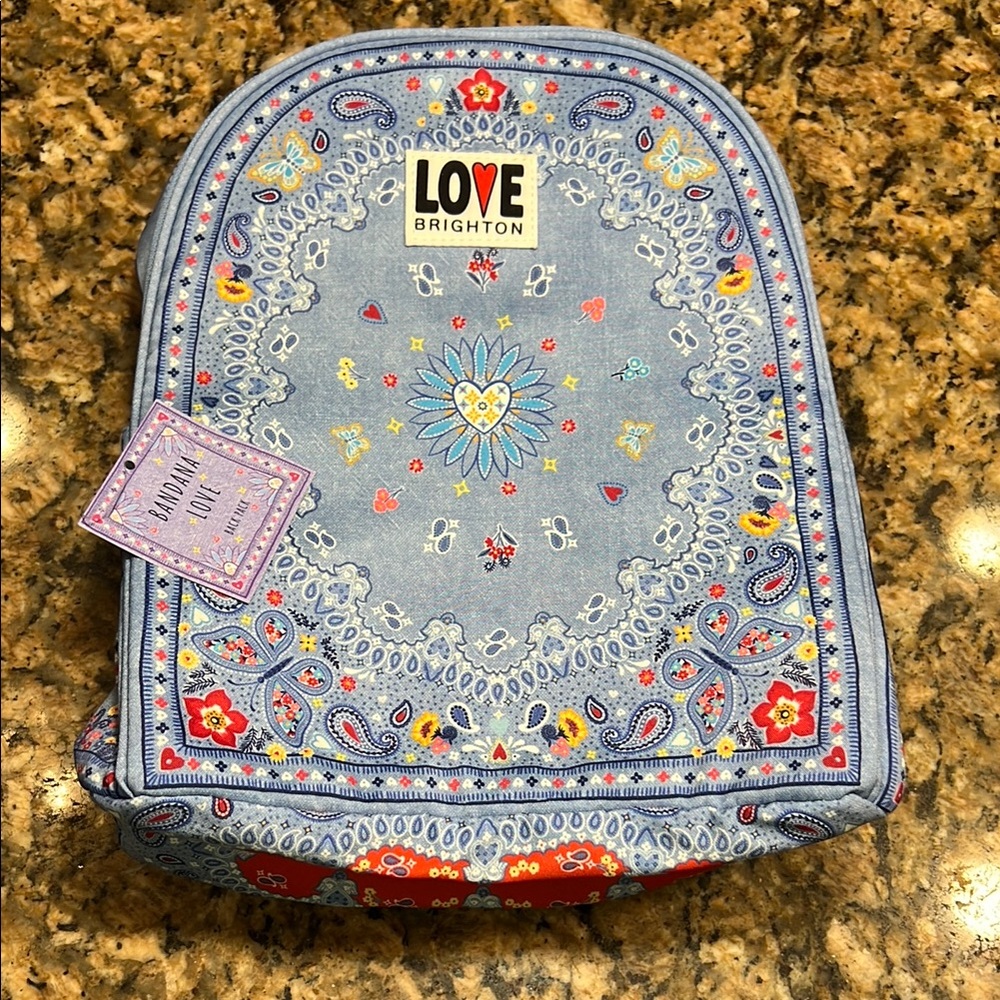 Brighton Love Blue Paisley Backpack